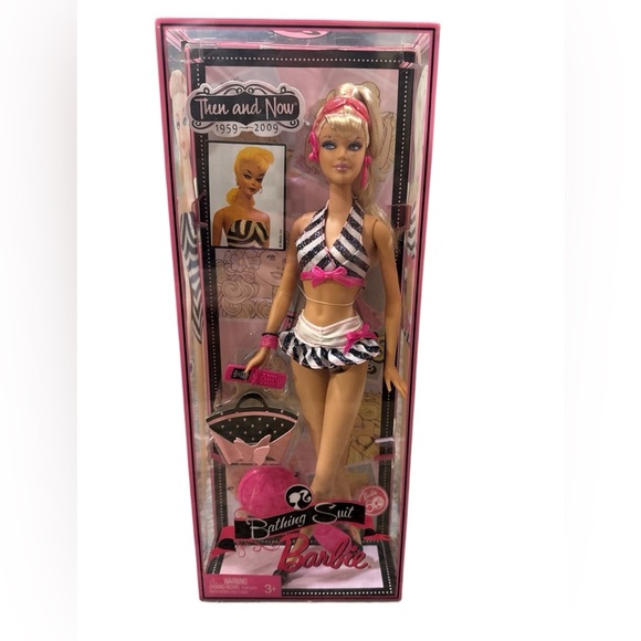 Mattel Barbie Then And Now 1959-2009 Bathing Suit Doll 50th Anniversary Edition - Picture 1 of 9